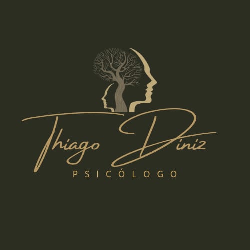 Logo da empresa representando o psicólogo thiago diniz, com design profissional e moderno, destacando sua especialização em saúde mental e neuropsicologia e teologia.